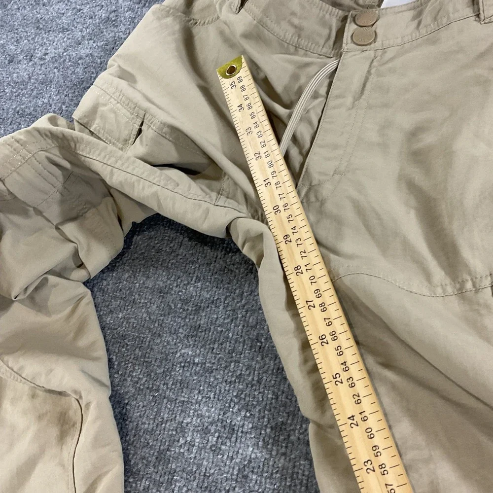 The North Face Convertible Hiking Pants Womens Size 12 Beige Zip Off Outdoor